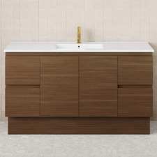 Dolce 1500mm Walnut Freestanding Single Vanity