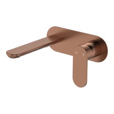 Empire Slim 160mm Brushed Copper Oval Bath/Basin Wall Mixer Set