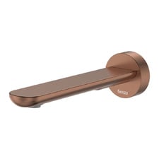 Empire Slim 180mm Brushed Copper Round Wall Basin Spout