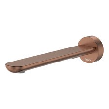 Empire Slim 220mm Brushed Copper Round Wall Basin Spout