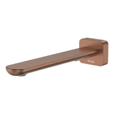 Empire Slim 220mm Brushed Copper Square Wall Basin Spout