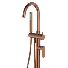 Empire Slim Floor Mounted Bath Mixer with Hand-held Shower