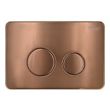 R&T Brushed Copper Stainless Steel Dual Flush Plate