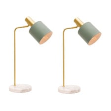 Addison Brushed Brass & Marble Table Lamp (Set of 2)