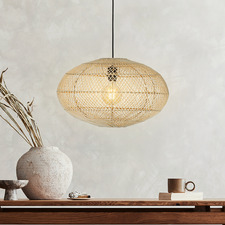 Zivon Steel & Rattan Pendant Light