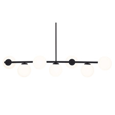 Concord Iron & Opal Glass 7 Light Pendant