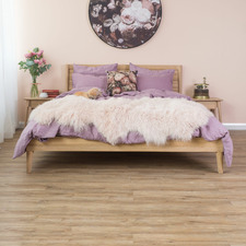 Natural Vintage European Oak Queen Bed