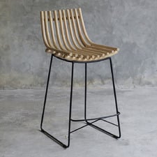 65cm Clark Rattan Counter Stool
