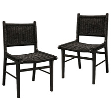 Dianna Teak Wood Dining Chairs (Set of 2)