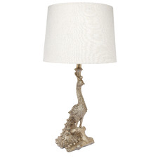 Peacock Resin Table Lamp