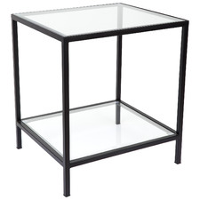 Charlotte Glass-Top Side Table