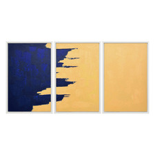 Stormy Monday Blues Framed Canvas Wall Art Triptych