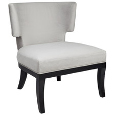 Frost Velvet Winged Accent Chair