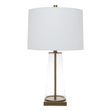 Ziya Glass Linen Table Lamp