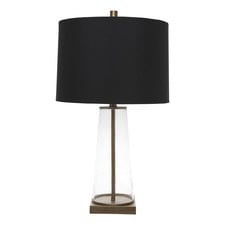 Ziya Glass Linen Table Lamp