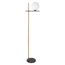 Bronte Marble & Frosted Glass Floor Lamp