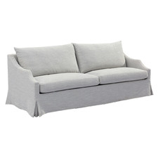 Grey Conner 3 Seater Upholstered Slipcover Sofa