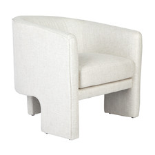 Natural Shana Linen-Blend Tub Chair