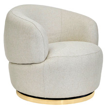 Ivory Tubby Upholstered Armchair
