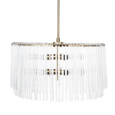 Ziya Iron Round Crystal Pendant Light