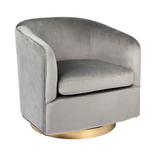 Belvedere Velvet Swivel Armchair