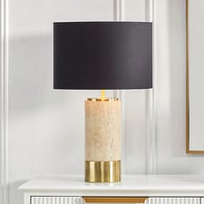 Sigourney Travertine Table Lamp