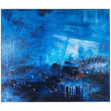 Emerging Blues Framed Canvas Wall Art