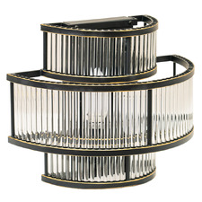 Abbey Fluted Glass Flush Mount Wall Light