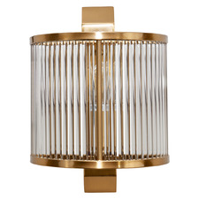 Grenelle Fluted Glass Flush Mount Wall Light