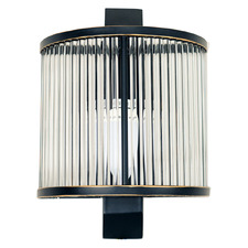 Grenelle Fluted Glass Flush Mount Wall Light