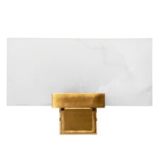 Claiborne Iron & Alabaster Flush Mount Wall Light