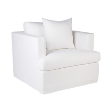 White Sadie Slipcover Armchair