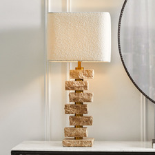 78cm Debbie Marble & Boucle Table Lamp