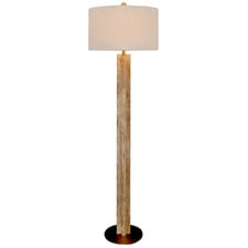 Lansey Marble & Boucle Floor Lamp