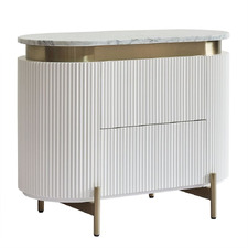Betty Carrara Marble Bedside Table