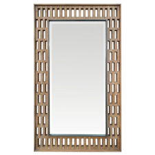 Berry Fir Wood & Steel Full Length Mirror