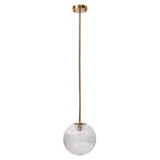 Stellare Iron & Fluted Glass Pendant Light