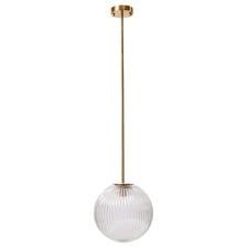 Stellare Iron & Fluted Glass Pendant Light