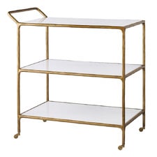 Preston 3 Tier Marble Bar Cart