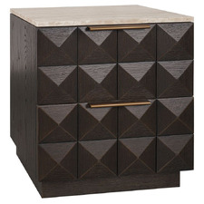 Bethany Travertine Bedside Table