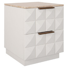 Bethany Travertine Bedside Table