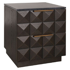 Black Bethany Marble Bedside Table