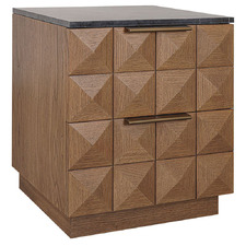 Black Bethany Marble Bedside Table