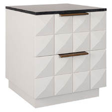 Black Bethany Marble Bedside Table