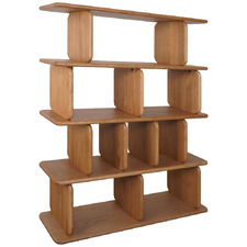 Aspen 4 Tier Oak Wood Shelving Unit