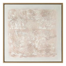 White Linen Framed Canvas Wall Art