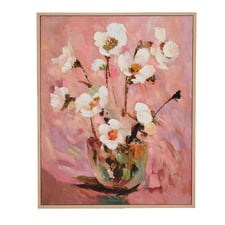 Faded Flora Framed Canvas Wall Art