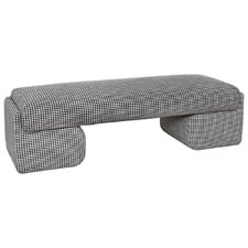 Houndstooth Varo Ottoman Bench