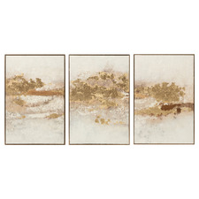 Golden Touch Framed Canvas Wall Art Triptych