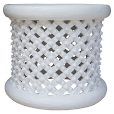 Bamileke Iroko Wood Side Table